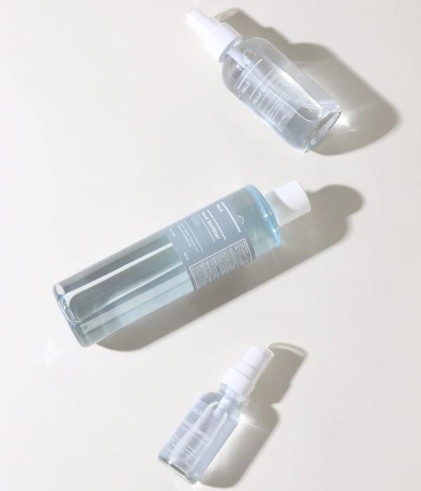three sizes of natural hand sanitizers
